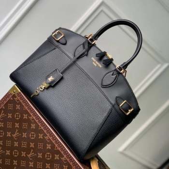 Louis Vuitton Lock It MM Top Handle Bag in Taurillon Leather M22914 Black 2023 (KI-231031035)