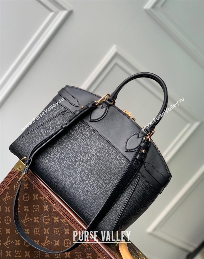 Louis Vuitton Lock It MM Top Handle Bag in Taurillon Leather M22914 Black 2023 (KI-231031035)