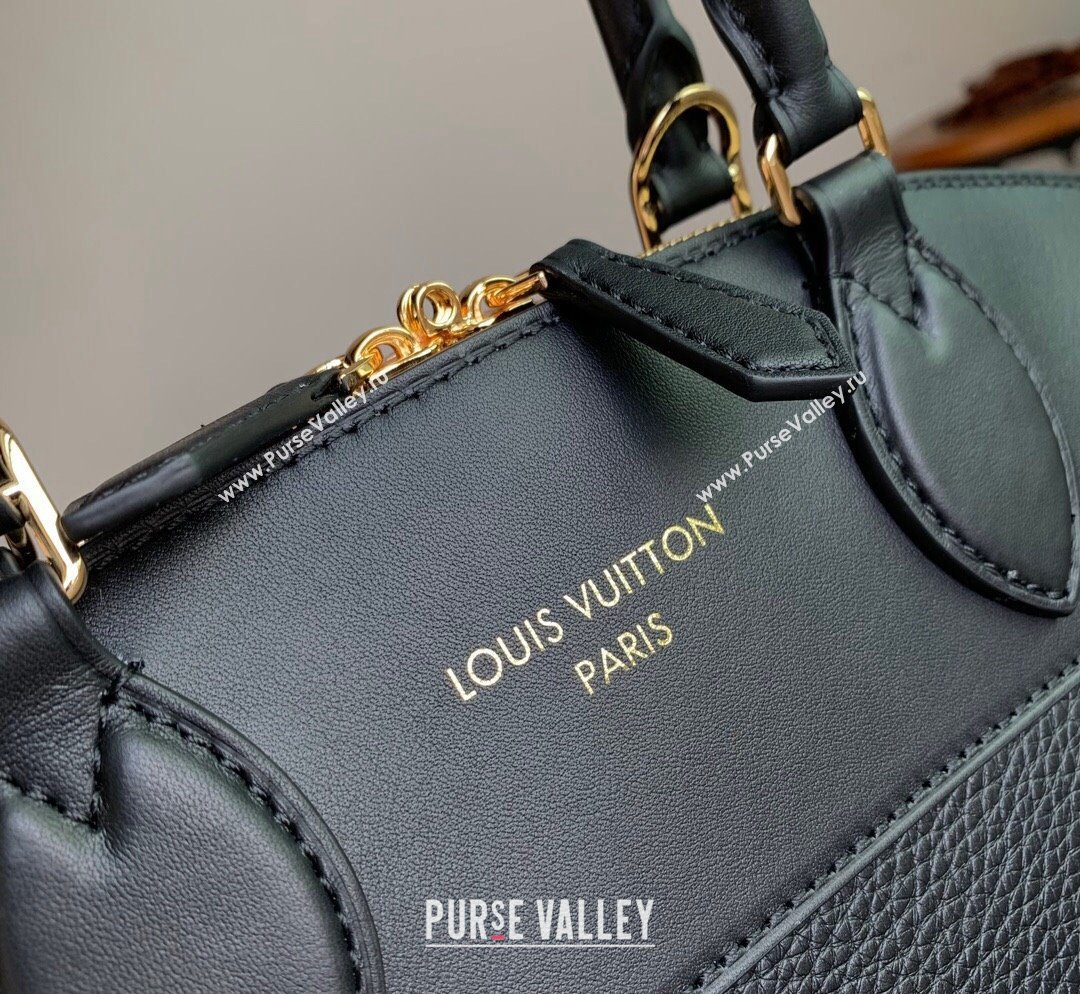 Louis Vuitton Lock It MM Top Handle Bag in Taurillon Leather M22914 Black 2023 (KI-231031035)