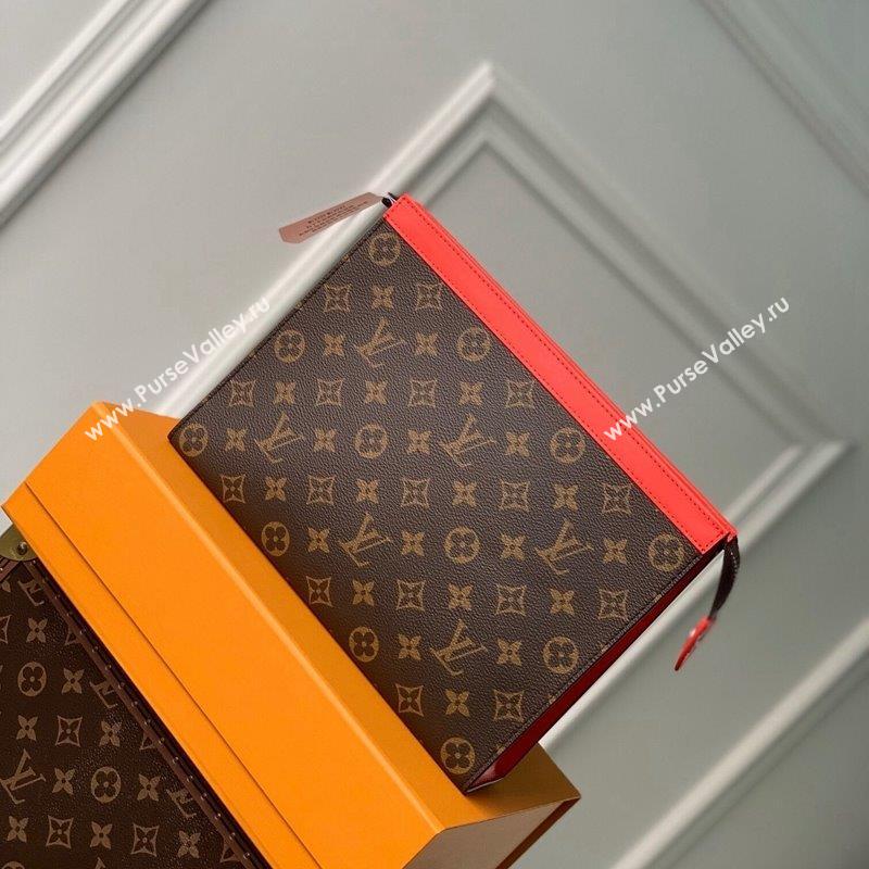 Louis Vuitton Travel Rainbow Pochette Voyage Pouch in Monogram Canvas M82857 Red 2023 (KI-231031043)