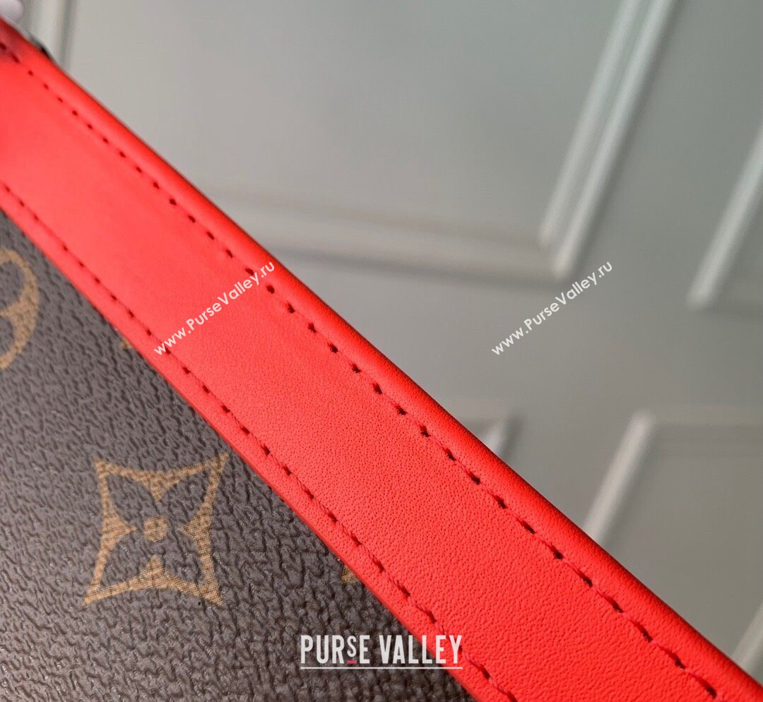 Louis Vuitton Travel Rainbow Pochette Voyage Pouch in Monogram Canvas M82857 Red 2023 (KI-231031043)