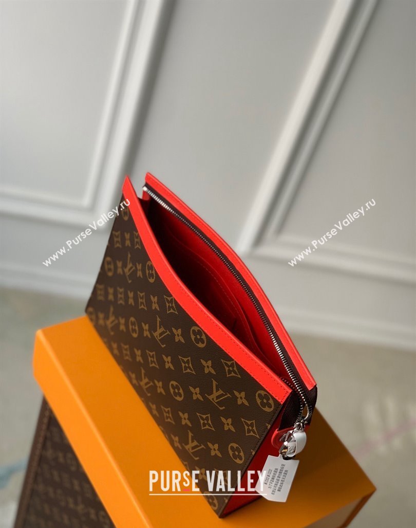 Louis Vuitton Travel Rainbow Pochette Voyage Pouch in Monogram Canvas M82857 Red 2023 (KI-231031043)