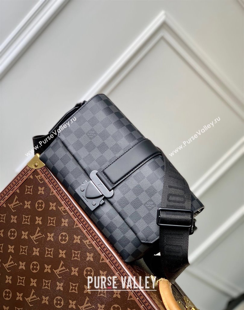 Louis Vuitton Mens S-Cape Messenger bag M46794 Black Damier Graphite Canvas 2023 (KI-231031054)