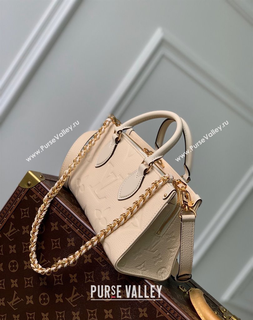 Louis Vuitton OnTheGo East West Tote bag in Monogram Embossed Leather M23698 Cream White 2023 (KI-231031057)