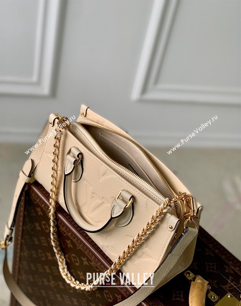 Louis Vuitton OnTheGo East West Tote bag in Monogram Embossed Leather M23698 Cream White 2023 (KI-231031057)