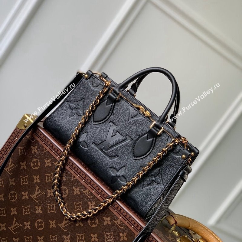 Louis Vuitton OnTheGo East West Tote bag in Monogram Embossed Leather M23640 Black 2023 (KI-231031058)