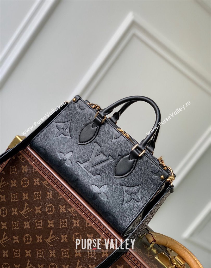 Louis Vuitton OnTheGo East West Tote bag in Monogram Embossed Leather M23640 Black 2023 (KI-231031058)