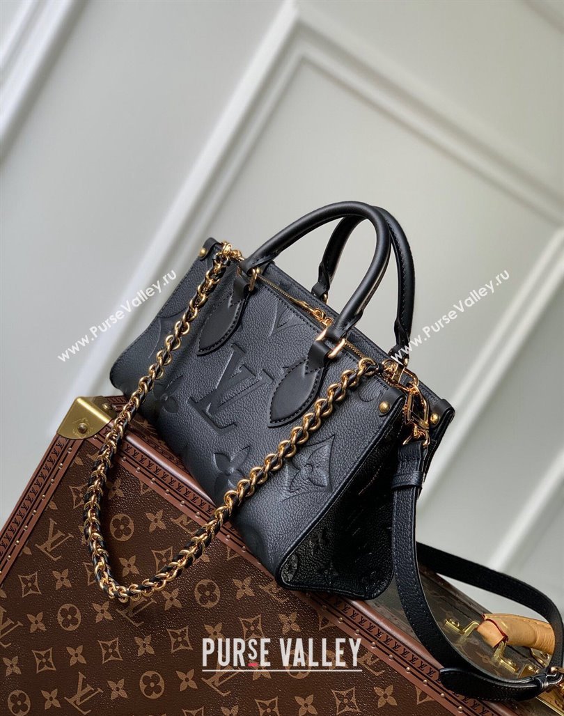 Louis Vuitton OnTheGo East West Tote bag in Monogram Embossed Leather M23640 Black 2023 (KI-231031058)