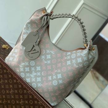 Louis Vuitton Carmel Hobo Bag in Grey Mahina Perforated Leather M23396 2023 (KI-231113005)