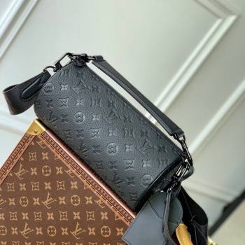 Louis Vuitton Mens Soft Polochon PM Bag in Black Monogram Grained Leather M46796 2023 (KI-231113006)