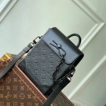 Louis Vuitton Mens Nano Steamer Bag in Black Taurillon Monogram Leather M82772 2023 (KI-231113008)