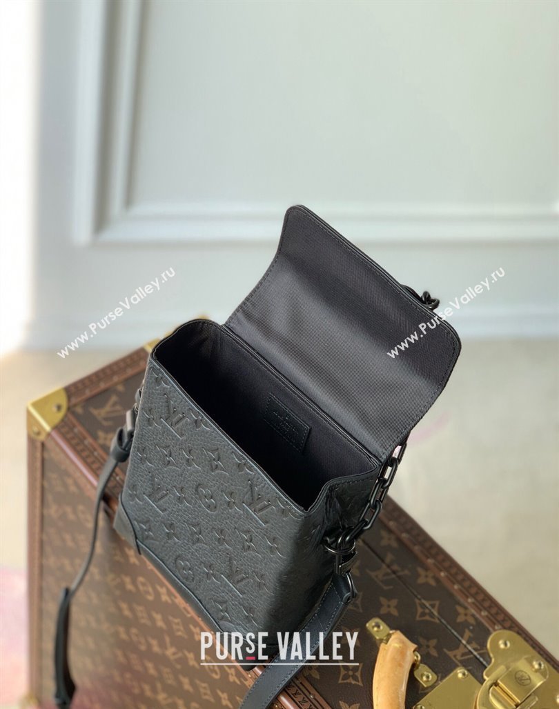 Louis Vuitton Mens Nano Steamer Bag in Black Taurillon Monogram Leather M82772 2023 (KI-231113008)