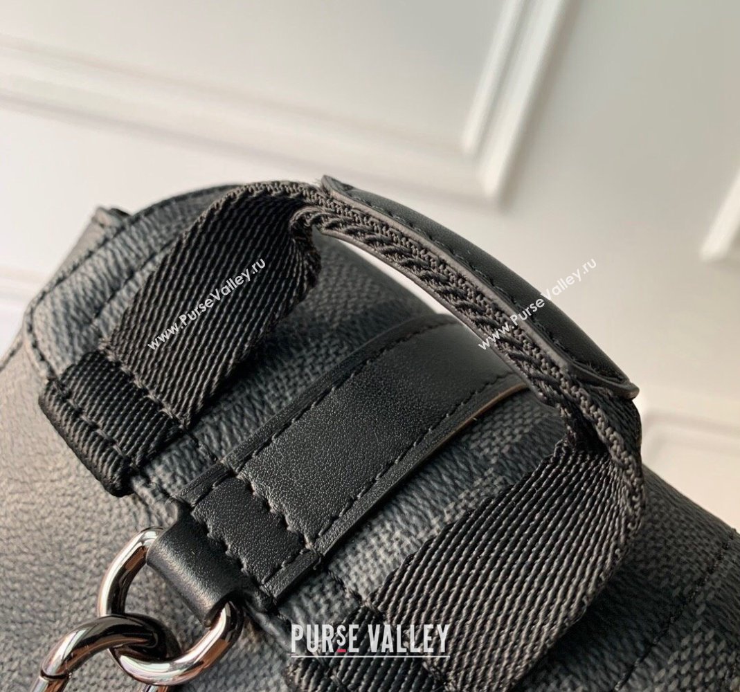 Louis Vuitton Mens Nano Christopher Crossbody Bag M82769 Black Damier Graphite Canvas 2023 (KI-231113009)