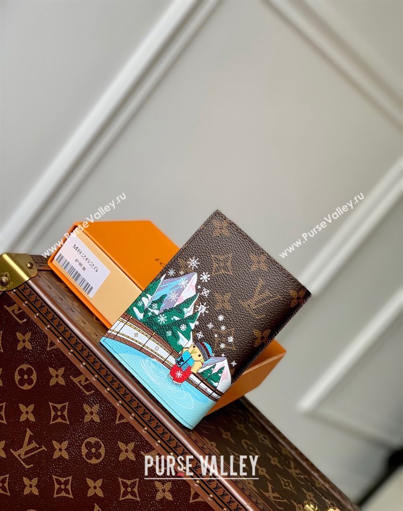 Louis Vuitton Passport Cover in Vivienne Ice Skating Print M82621 2023 (KI-231113018)