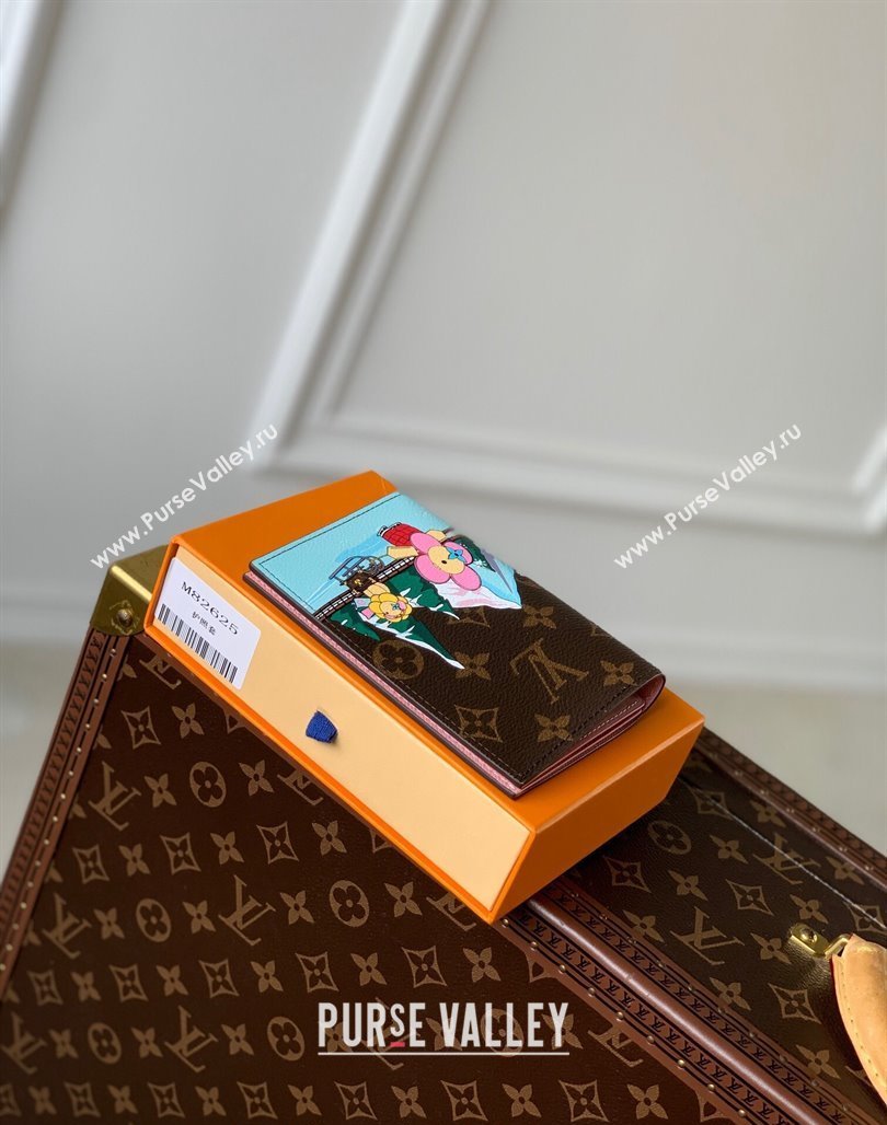 Louis Vuitton Passport Cover in Vivienne Ice Skating Print M82621 2023 (KI-231113018)