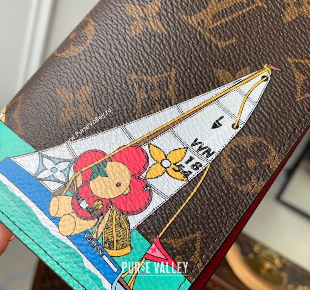 Louis VuittonPassport Cover in Vivienne Sea Sailing Print M82625 2023 (KI-231113019)