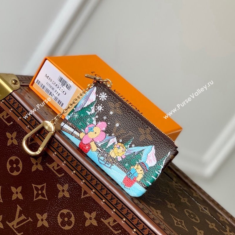 Louis Vuitton Key Pouch in Vivienne Ice Skating Print M82615 2023 (KI-231113020)