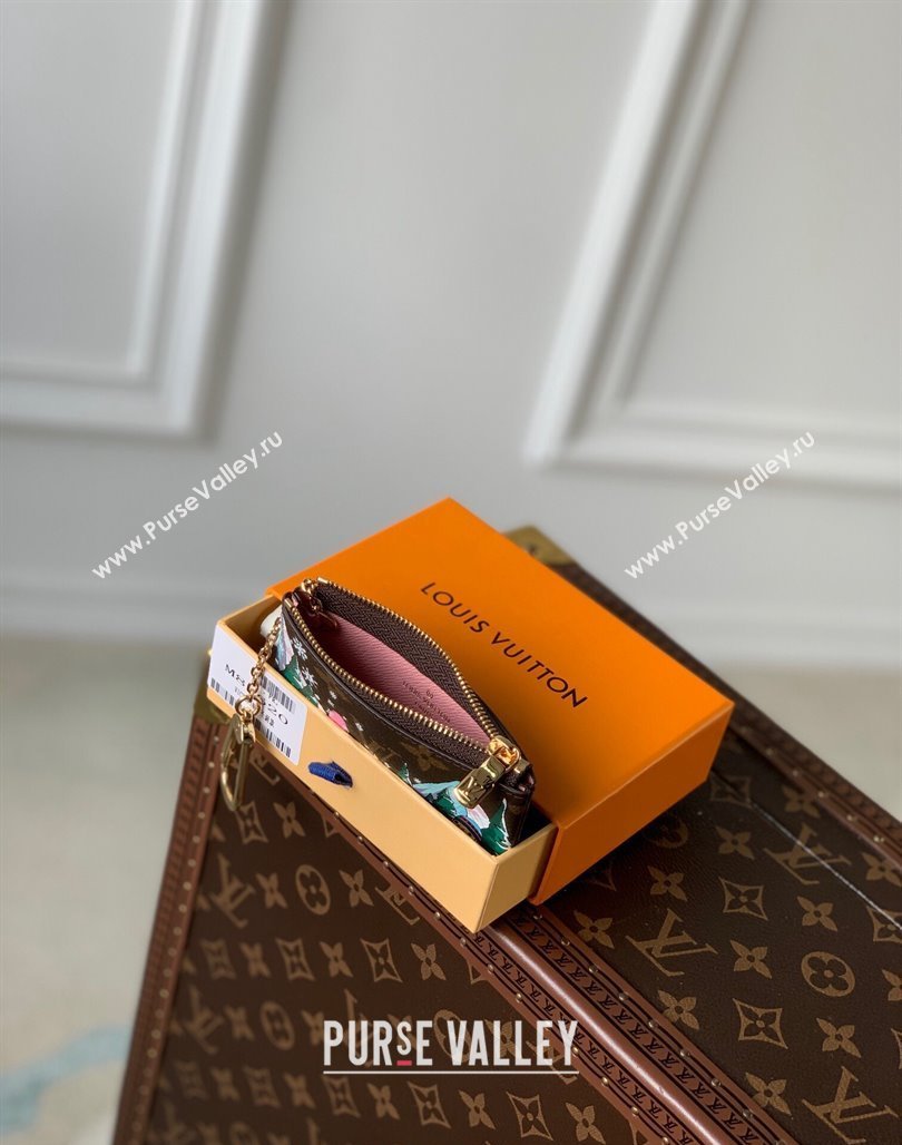 Louis Vuitton Key Pouch in Vivienne Ice Skating Print M82615 2023 (KI-231113020)