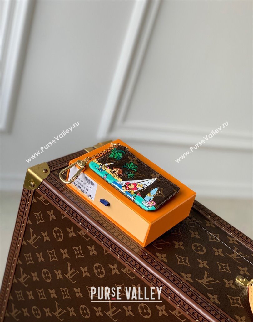 Louis Vuitton Key Pouch in Vivienne Sea Sailing Print M82615 2023 (KI-231113021)