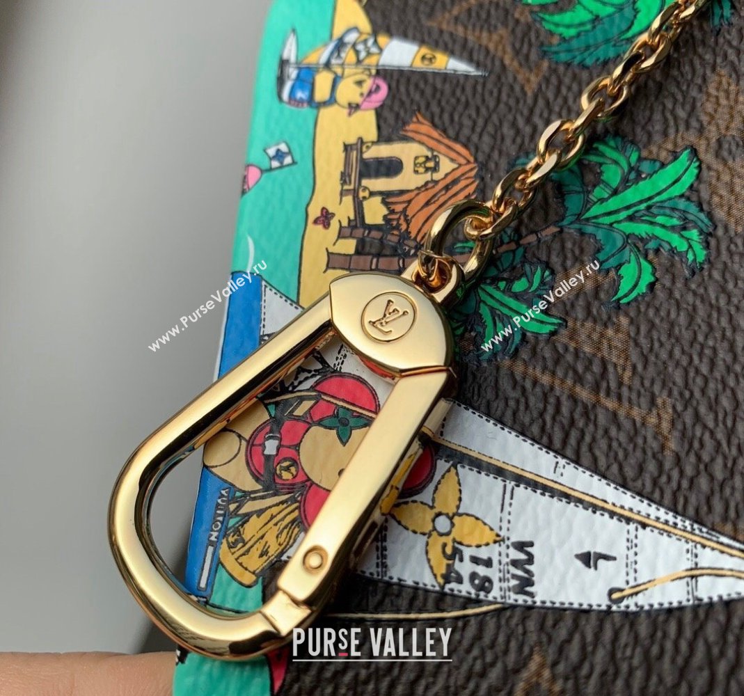 Louis Vuitton Key Pouch in Vivienne Sea Sailing Print M82615 2023 (KI-231113021)