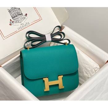 Hermes Constance Bag 18cm in Epsom Leather Verona Green 2023 (Half Handmade) (FL-231113038)