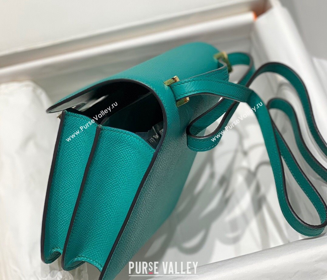 Hermes Constance Bag 18cm in Epsom Leather Verona Green 2023 (Half Handmade) (FL-231113038)