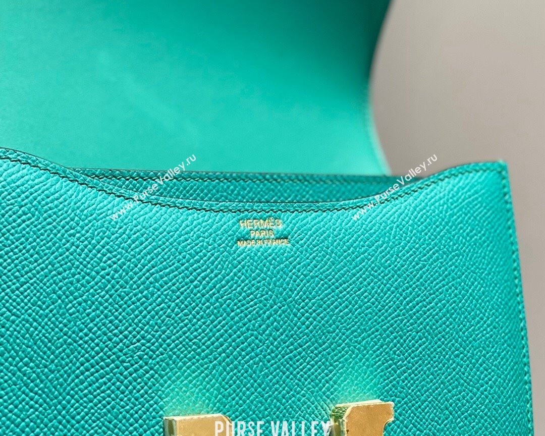 Hermes Constance Bag 18cm in Epsom Leather Verona Green 2023 (Half Handmade) (FL-231113038)