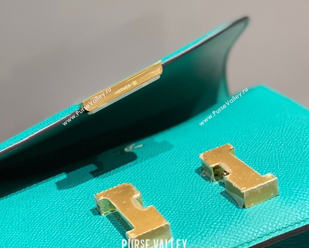 Hermes Constance Bag 18cm in Epsom Leather Verona Green 2023 (Half Handmade) (FL-231113038)