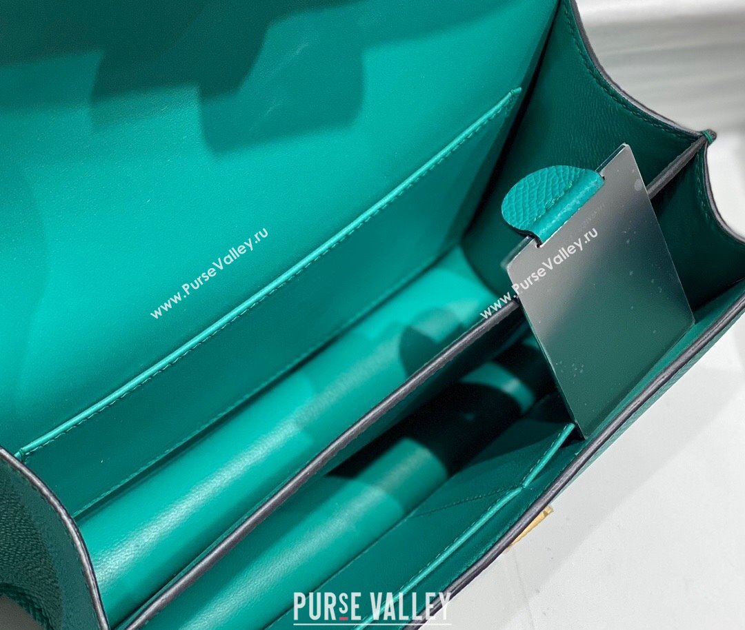 Hermes Constance Bag 18cm in Epsom Leather Verona Green 2023 (Half Handmade) (FL-231113038)