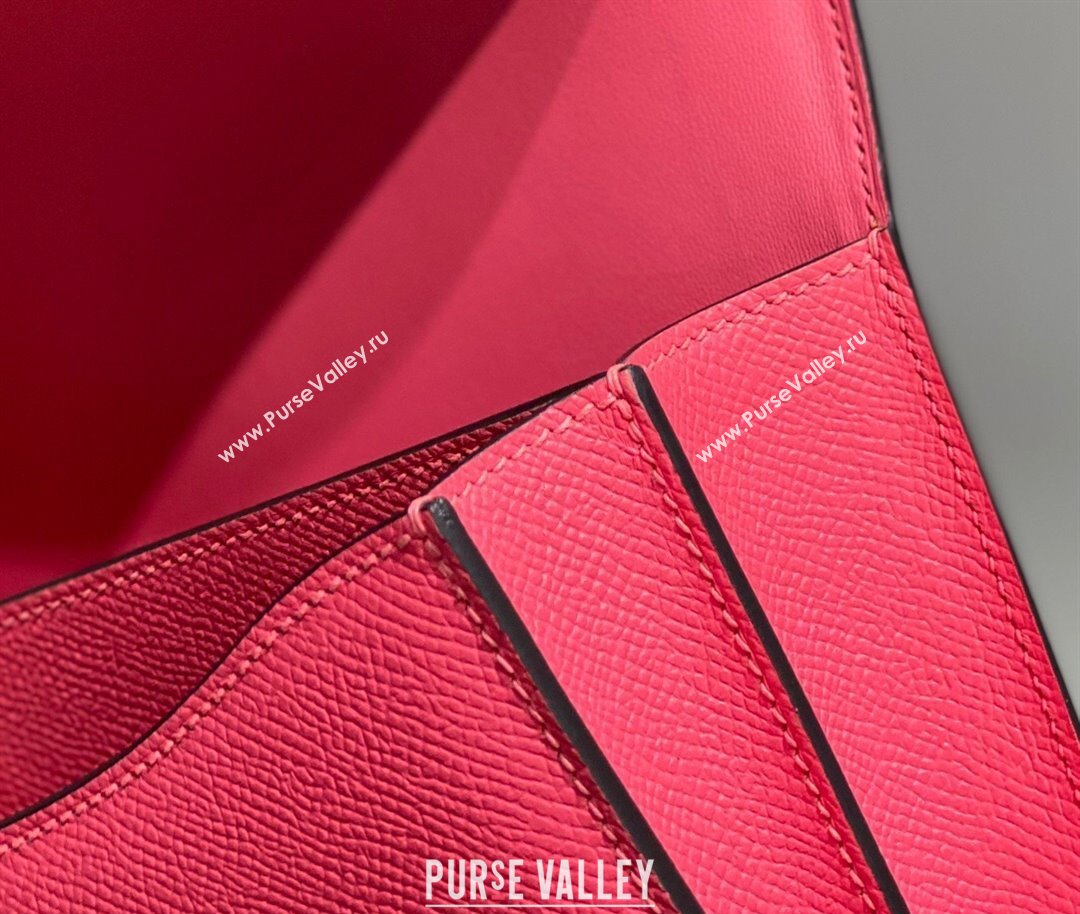 Hermes Constance Bag 18cm in Epsom Leather Rose Lipstick Pink 2023 (Half Handmade) (FL-231113039)