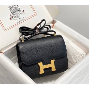 Hermes Constance Bag 18cm in Epsom Leather Black/Gold 2023 (Half Handmade) (FL-231113051)