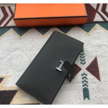 Hermes Bearn Long Wallet in Epsom Leather Black 2023 1114 (jimmy-231114003)