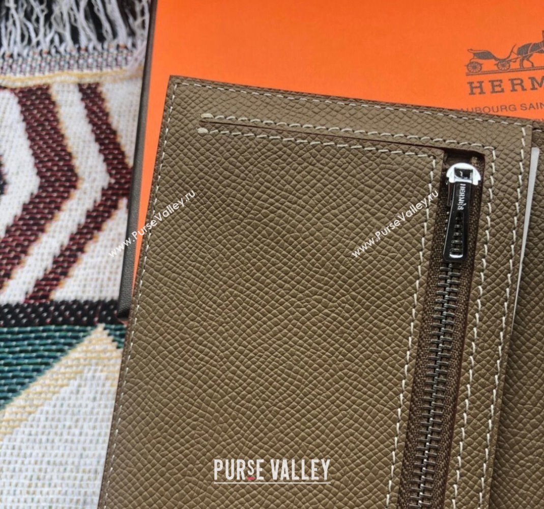 Hermes Bearn Long Wallet in Epsom Leather Elephant Grey 2023 1114 (jimmy-231114006)