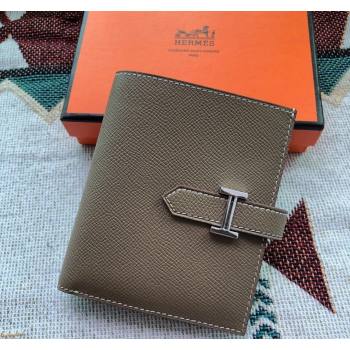 Hermes Bearn Short Wallet in Epsom Leather Elephant Grey 2023 1114 (jimmy-231114017)