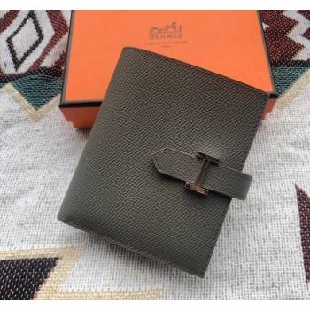 Hermes Bearn Short Wallet in Epsom Leather Tin Grey 2023 1114 (jimmy-231114018)