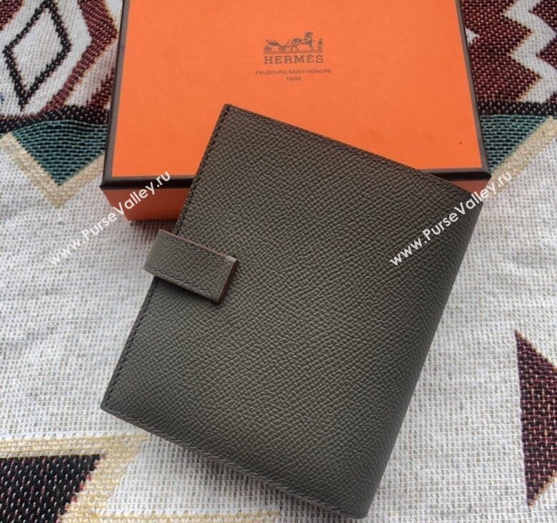 Hermes Bearn Short Wallet in Epsom Leather Tin Grey 2023 1114 (jimmy-231114018)