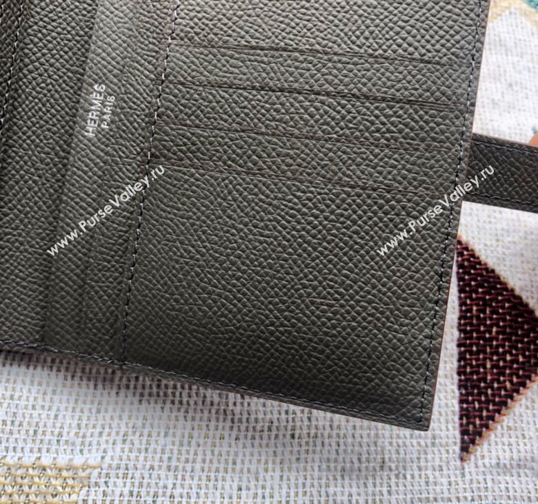 Hermes Bearn Short Wallet in Epsom Leather Tin Grey 2023 1114 (jimmy-231114018)