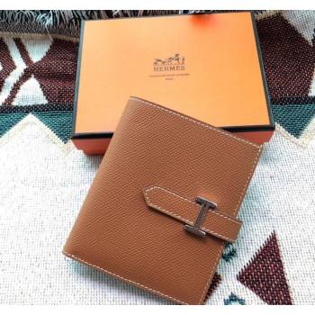 Hermes Bearn Short Wallet in Epsom Leather Brown 2023 1114 (jimmy-231114019)