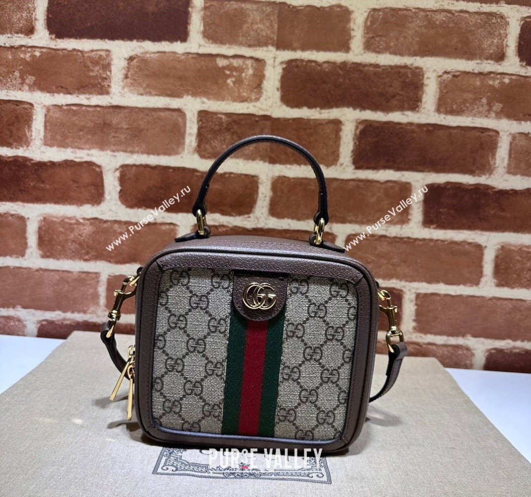 Gucci Ophidia GG Canvas Mini Top handle bag 772157 Beige/Brown 2023 (DLH-231114027)