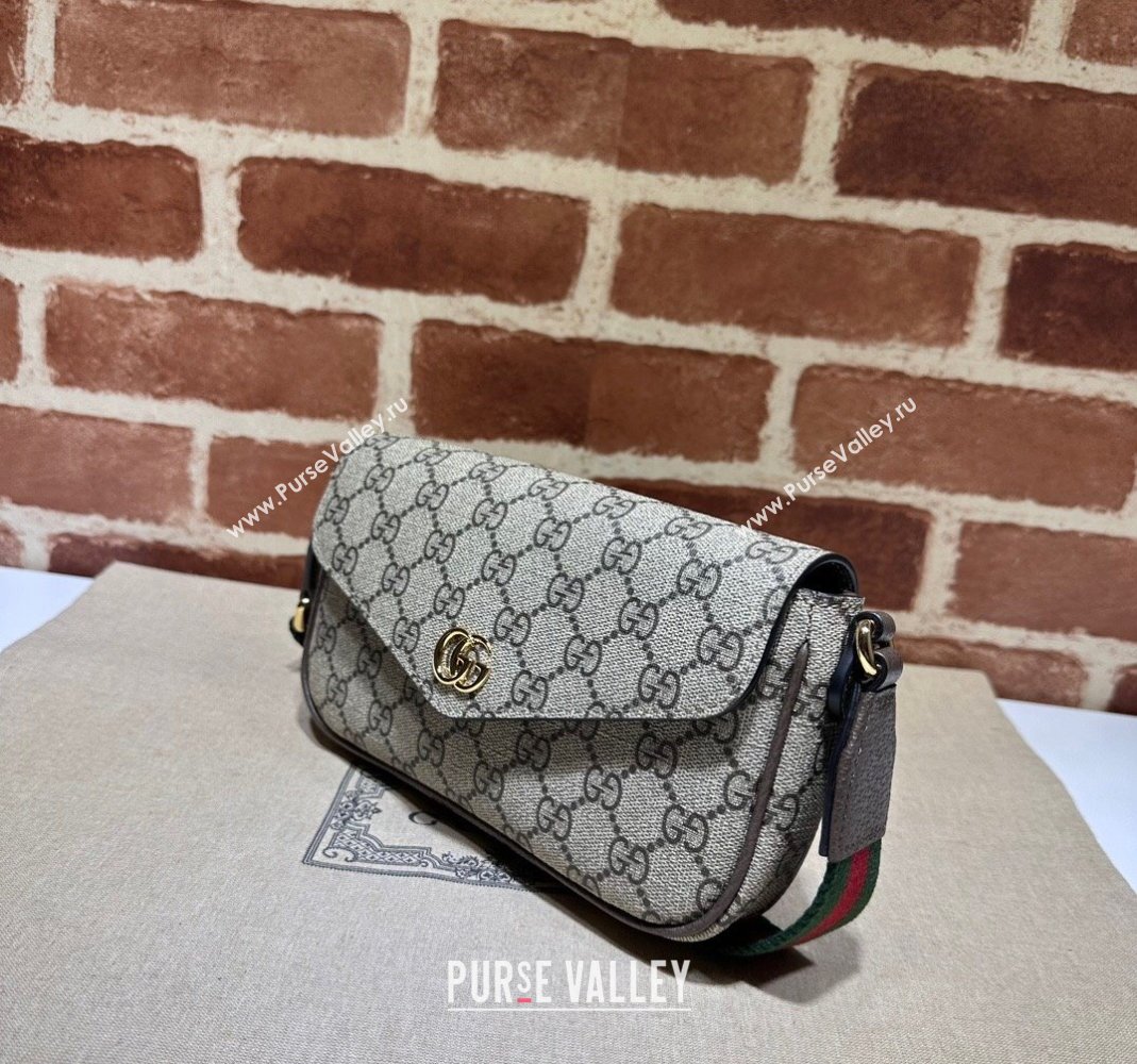 Gucci Ophidia GG Canvas Mini Bag 764961 Beige /Ebony 2023 (DLH-231114031)