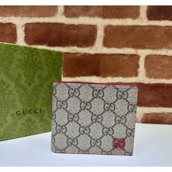 Gucci Wallet with GG Detail ‎768243 Red Leather 2023 (DLH-231114082)