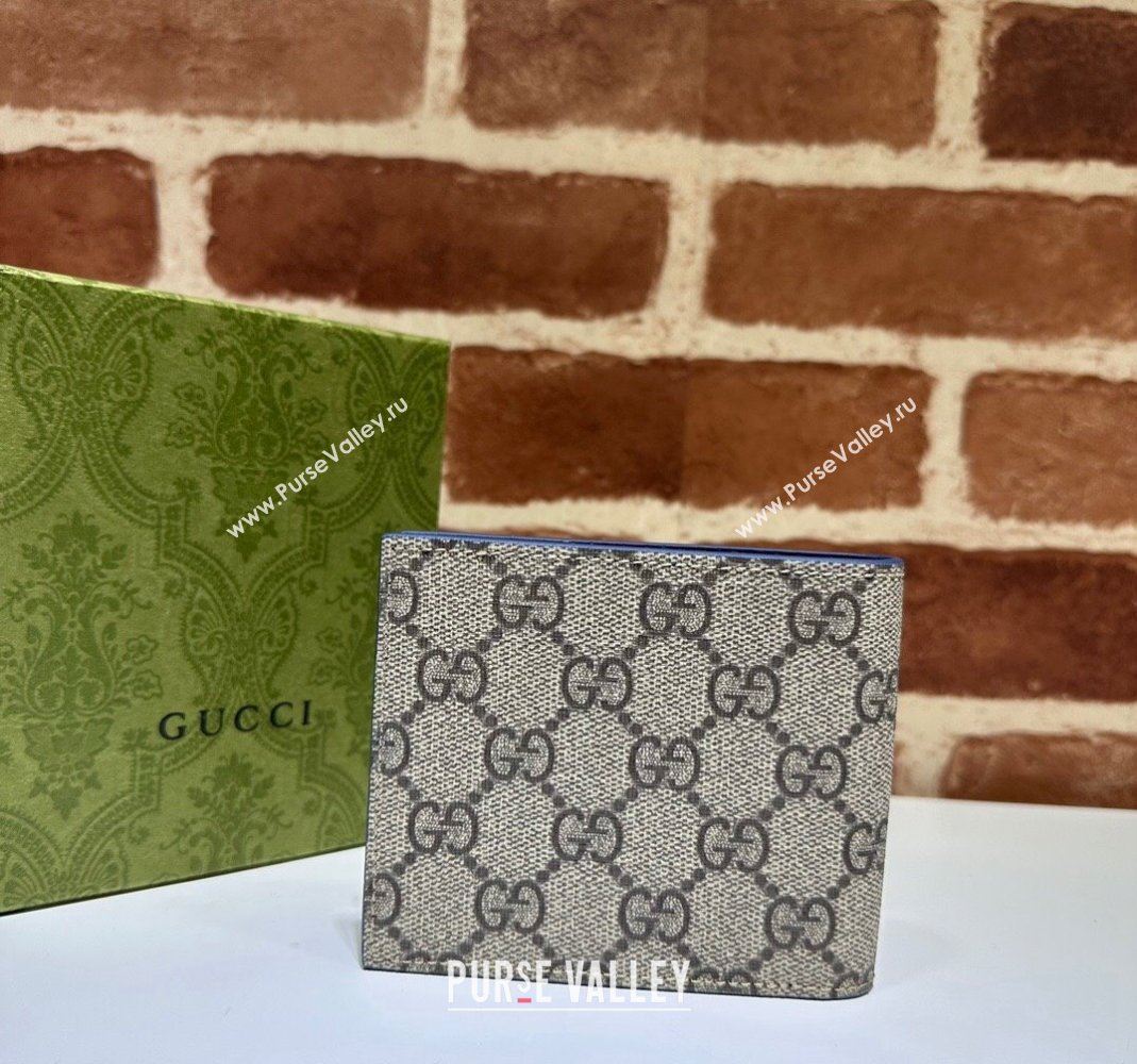 Gucci Wallet with GG Detail ‎768243 Blue Leather 2023 (DLH-231114084)