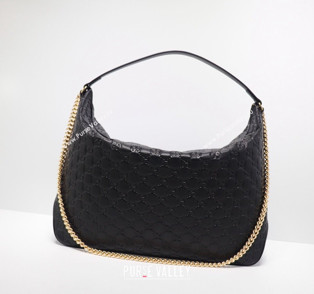 Gucci GG Leather Top Handle Bag Black 2023 477324 (DLH-231114093)