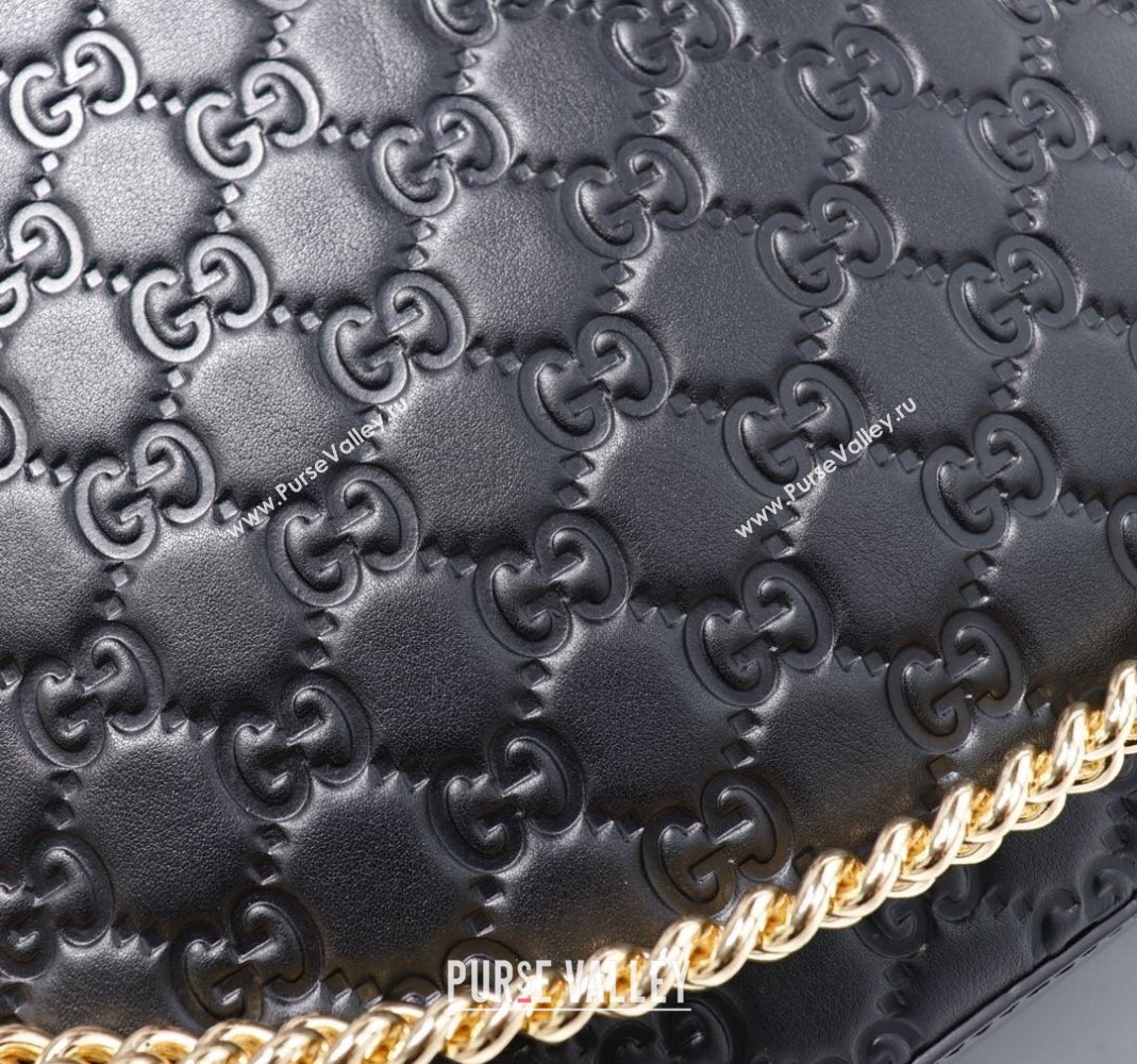 Gucci GG Leather Top Handle Bag Black 2023 477324 (DLH-231114093)