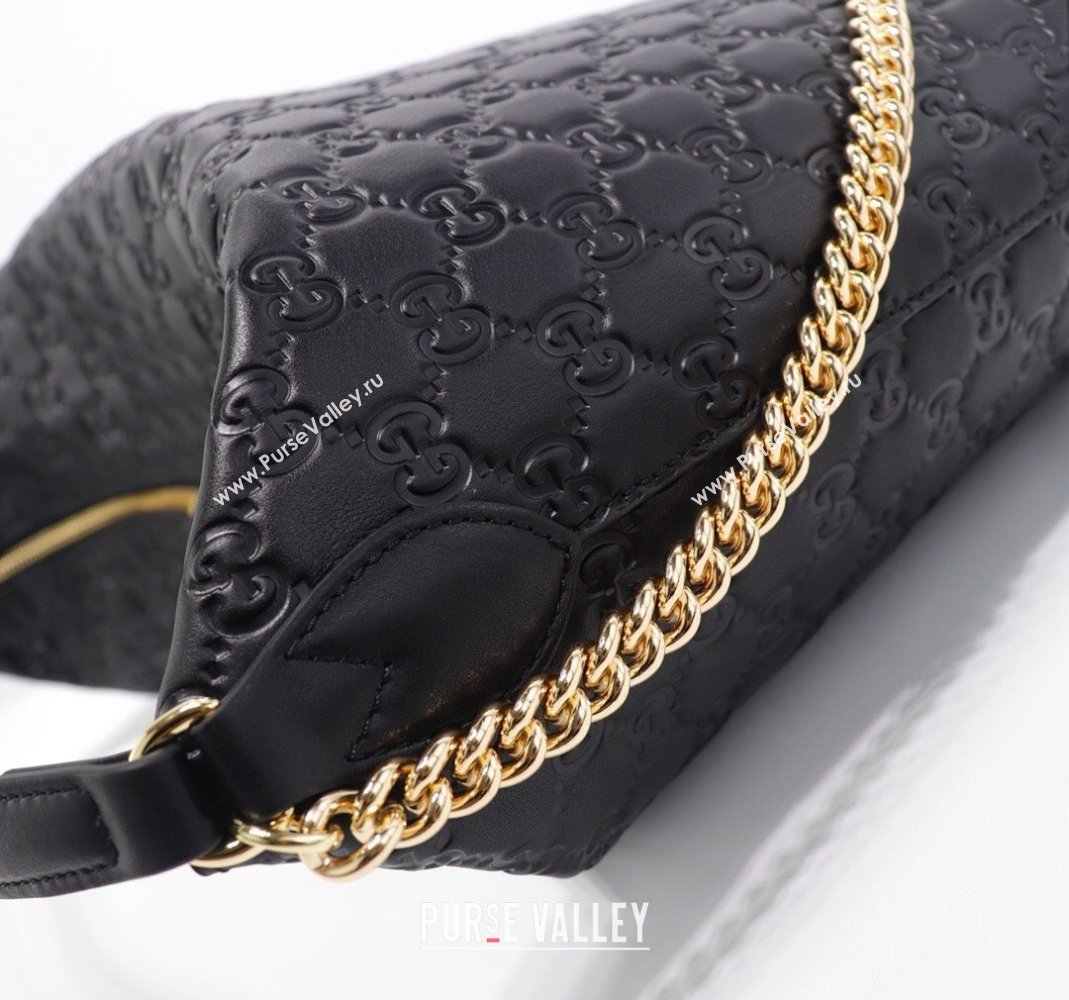 Gucci GG Leather Top Handle Bag Black 2023 477324 (DLH-231114093)