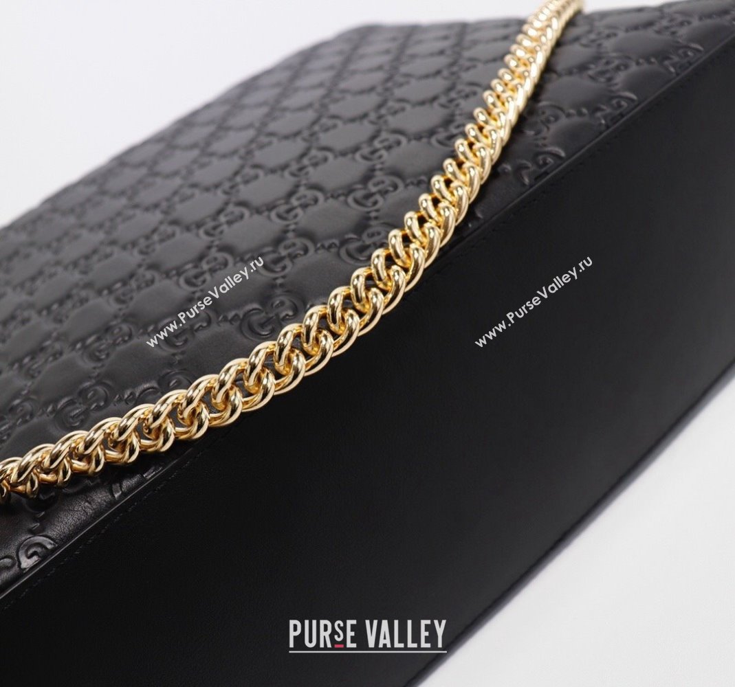 Gucci GG Leather Top Handle Bag Black 2023 477324 (DLH-231114093)