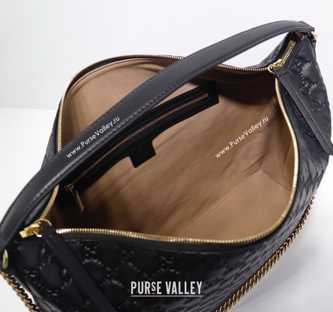 Gucci GG Leather Top Handle Bag Black 2023 477324 (DLH-231114093)