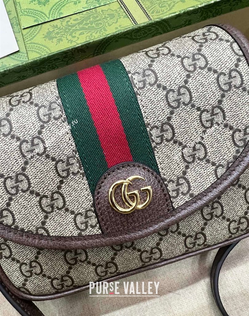 Gucci Ophidia GG Canvas Mini Shoulder Bag 772239 Beige/Brown 2023 (DLH-231114099)