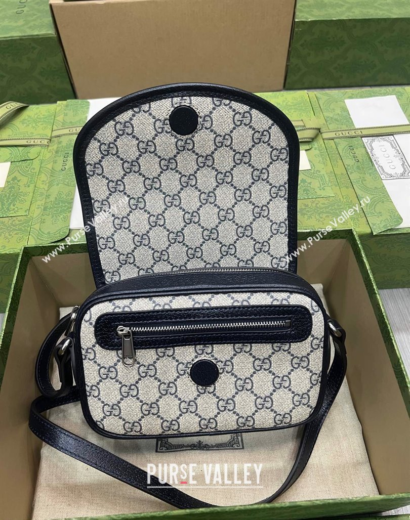 Gucci Ophidia GG Canvas Mini Shoulder Bag 772239 Beige/Blue 2023 (DLH-231114100)