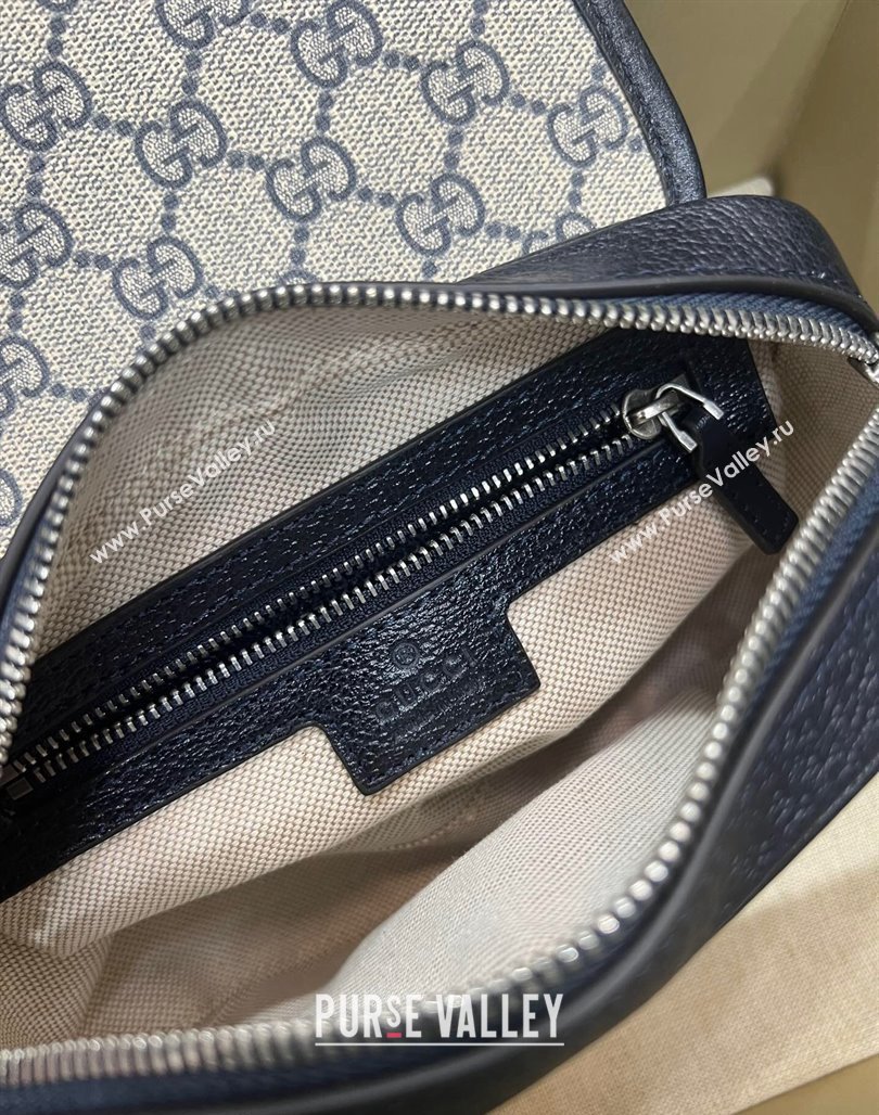 Gucci Ophidia GG Canvas Mini Shoulder Bag 772239 Beige/Blue 2023 (DLH-231114100)